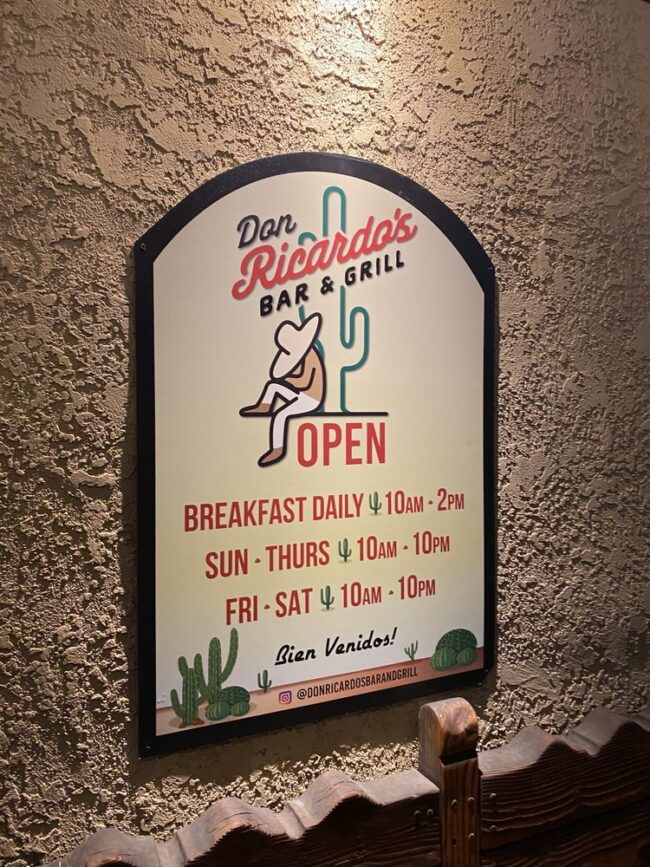 Don Ricardo's signage