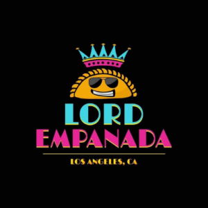 logo for Lord Empanada showing smiling empanada with crown