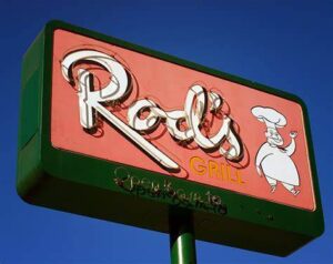 signage for Rods Grill 