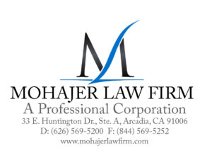 Mohajer Law Firm black and blue M logo